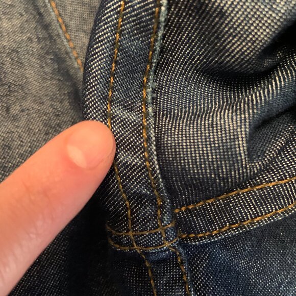 Women's Vintage Y2K David Bitton Buffalo Jeans Shiny Denim Blue Bootcut Size 25 - Picture 13 of 14